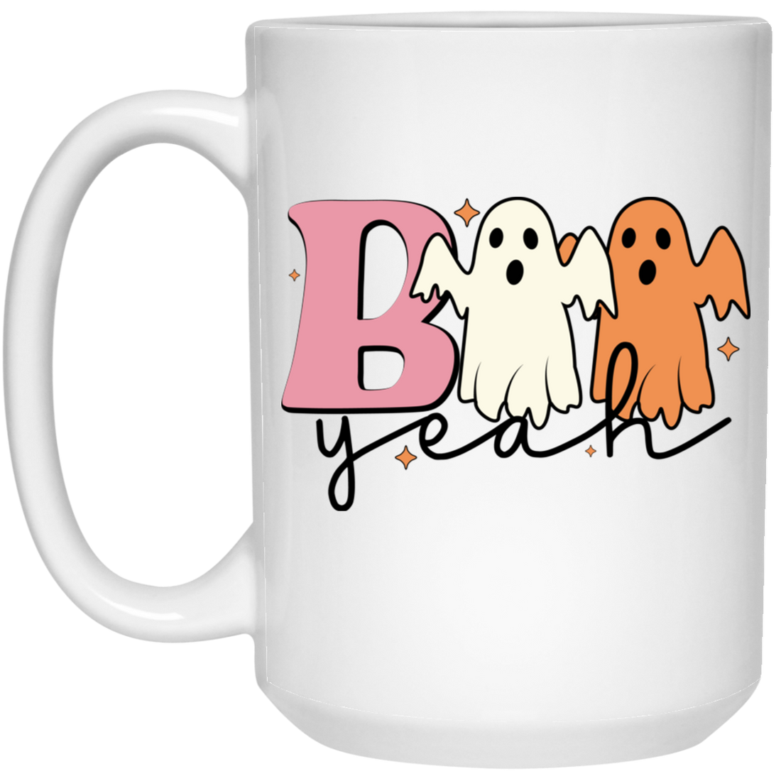 Boo Yeah, Spooky Halloween, Happy Halloween White Mug