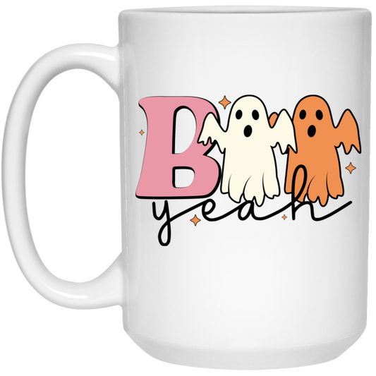 Boo Yeah, Spooky Halloween, Happy Halloween White Mug