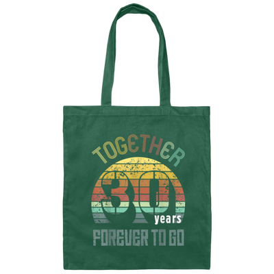 Retro 30th Years Wedding Anniversary Gifts For Couples Canvas Tote Bag