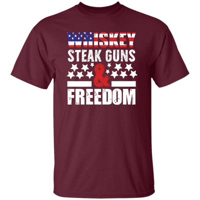 Whiskey Steak Guns And Freedom, American Whiskey Unisex T-Shirt