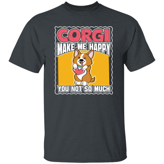 Corgi Make Me Happy, You Not So Much, Retro Corgi Unisex T-Shirt