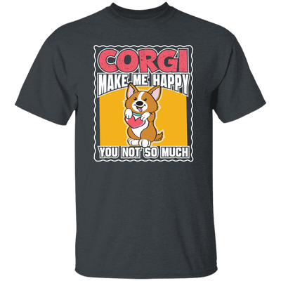 Corgi Make Me Happy, You Not So Much, Retro Corgi Unisex T-Shirt