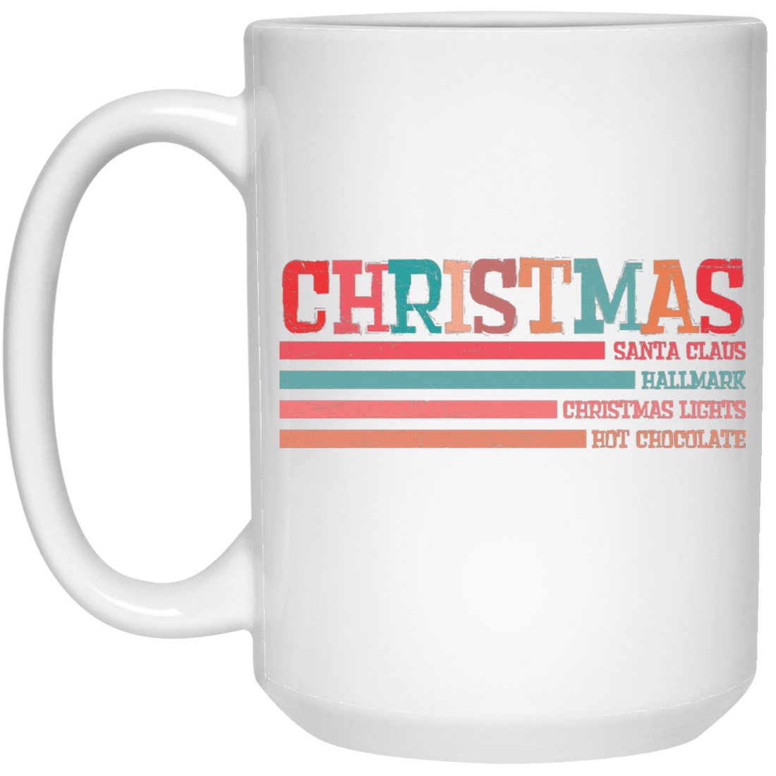 Christmas Vintage Style, Merry Christmas, Trendy Christmas, Santa Claus White Mug