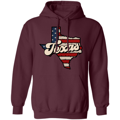 Texas State, Retro America, Retro Texas, Cowboy Style Pullover Hoodie