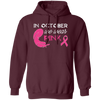 Stay warm and join the fight against cancer with this stylish hoodie! It features a pink ribbon, along with a pink feather design, making it the perfect way to show your support for breast cancer awareness. It's great for October and beyond, all while helping to raise crucial funds for cancer research.