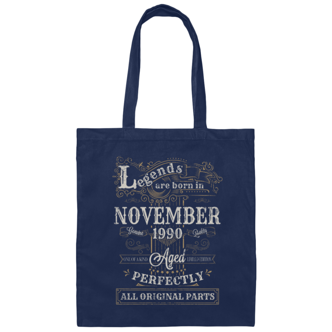 Saying Legends Are Born In November 1990 Birthday Gift Canvas Tote Bag