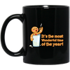 It's The Most Wonderful Time of The Year, Chilling Gingerbread, Merry Christmas, Trendy Christmas Black Mug