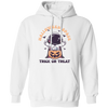 Halloween Space, Trick Or Treat, Horror Astronaut Pullover Hoodie