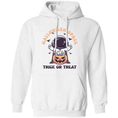 Halloween Space, Trick Or Treat, Horror Astronaut Pullover Hoodie