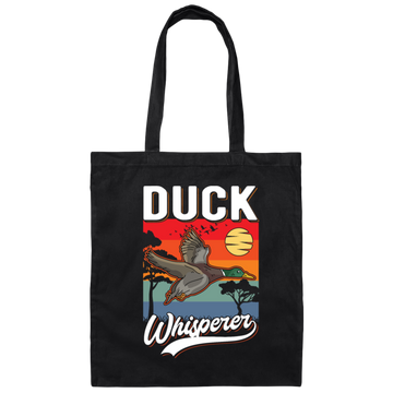 Duck Can Fly Over The Forest Duck Whisperer Canvas Tote Bag