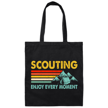 Scouting Enjoy Every Moment, Retro Scouting Canvas Tote Bag