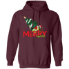 Merry Grinchmas, Merry Christmas, Grinch With Xmas Tree Pullover Hoodie