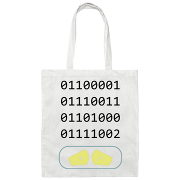 Binary Number, Number 0 And Number 1, Love Binary Canvas Tote Bag