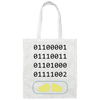 Binary Number, Number 0 And Number 1, Love Binary Canvas Tote Bag