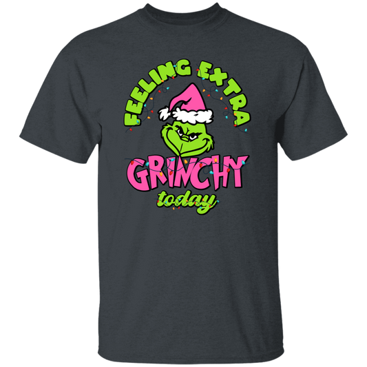 Feeling Extra Grinchy Today, Pink Grinchmas, Green Grinch, Merry Christmas, Trendy Christmas Unisex T-Shirt