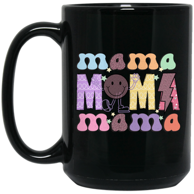 Mama Gift, Mother's Day Gift, Groovy Mama, Mom Gift Black Mug