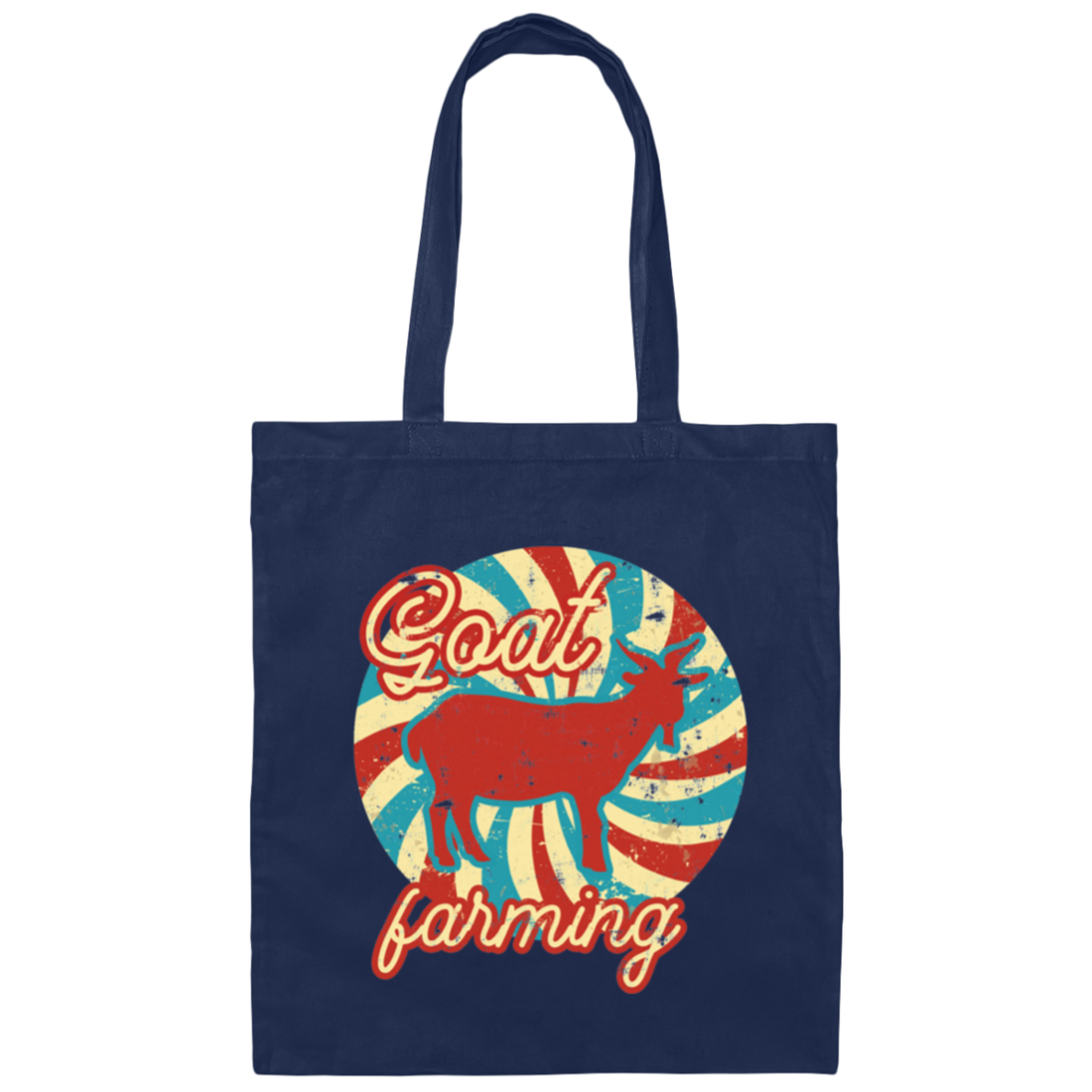 Goat Lover, Goat Farming, Goat Farm, Love Retro Goat, Farmer Gift, Goat Lover Gift Canvas Tote Bag