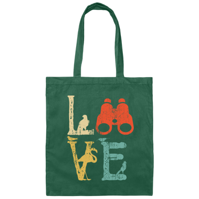 Vintage Birdwatching Bird Watchers, Retro Camera Love Gift Canvas Tote Bag