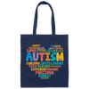 Autism Love Gift, Healing Gift, Heal Autism, Autism Awareness, Retro Gift, Autism Vintage Canvas Tote Bag