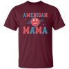 Mama American, Groovy Mama, Retro Mama, Smile Icon Unisex T-Shirt