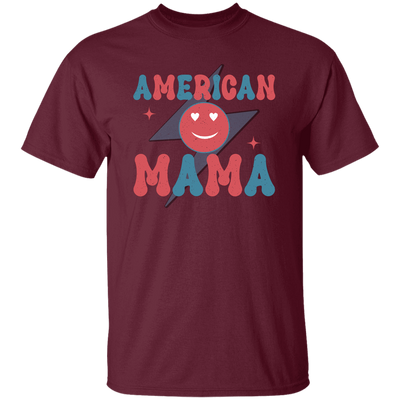 Mama American, Groovy Mama, Retro Mama, Smile Icon Unisex T-Shirt