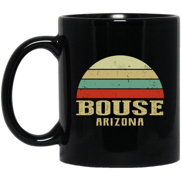 Bouse Arizona Vintage, Retro Sunset, Retro Bouse, Love Arizona Black Mug