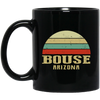 Bouse Arizona Vintage, Retro Sunset, Retro Bouse, Love Arizona Black Mug