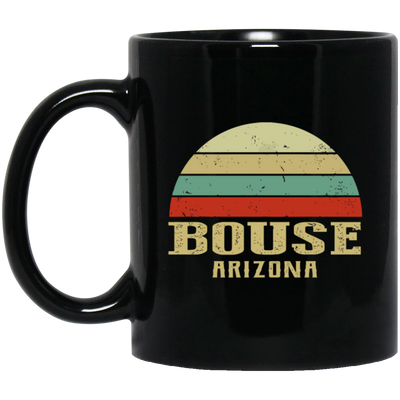 Bouse Arizona Vintage, Retro Sunset, Retro Bouse, Love Arizona Black Mug