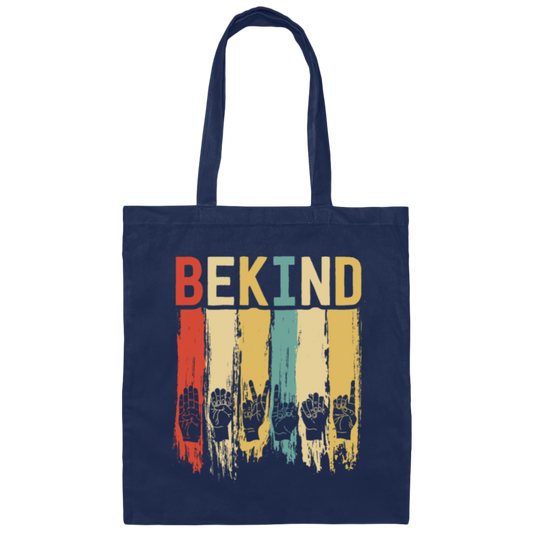 Be Kind Love Gift, Sign Language Gift, Gift For Deaf, Love Sign Language Canvas Tote Bag
