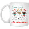 Dear Santa, Just Bring Wine, Caro Pattern, My Christmas White Mug