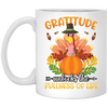 Gratitude Unlocks The Fullness Of Life, Thankful's Day White Mug