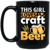 This Girl Love Craft Beer, Beer Lover, Retro Beer Black Mug