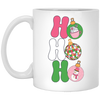 Ho Ho Ho, Funny Santa, Funny Christmas, Love Christmas White Mug