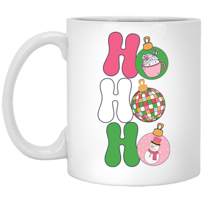 Ho Ho Ho, Funny Santa, Funny Christmas, Love Christmas White Mug