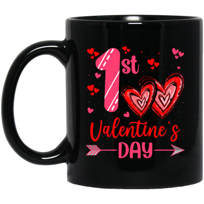 My First Valentine's Day, Valentine With You, First Love, Valentine's Day, Trendy Valentine Black Mug