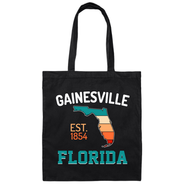 Gainesville, Florida, EST 1854, Retro Florida, American State Canvas Tote Bag