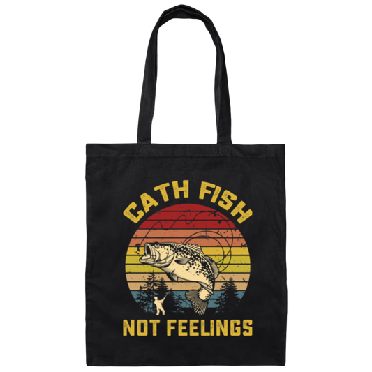 Retro Catch Fish Not Feelings Fishing Essential Canvas Tote Bag
