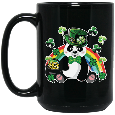 Panda Leprechaun, Saint Patricks Day, Shamrock Lover, Patrick Panda Black Mug