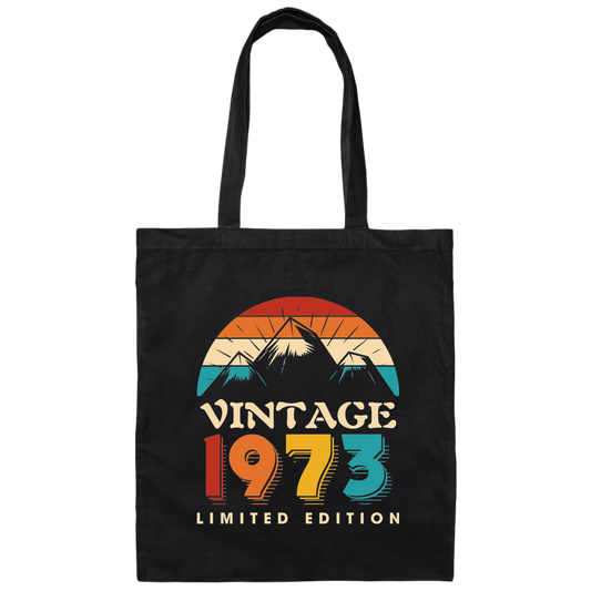Vintage 1973 Love Gift Limited Edition Best Retro 1973 Canvas Tote Bag