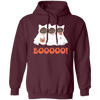 Boo Cat, Cute Boo, Cute Cat, Happy Cat, Happy Halloween Pullover Hoodie