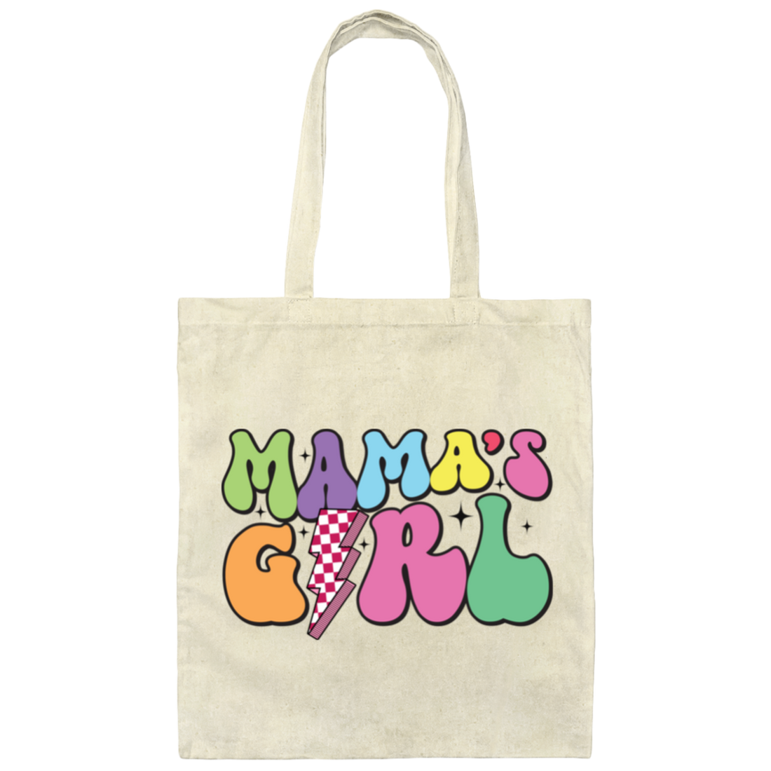 Mama's Girl, Groovy Mama, Mother's Day Gift, Mom Gift Canvas Tote Bag