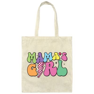 Mama's Girl, Groovy Mama, Mother's Day Gift, Mom Gift Canvas Tote Bag