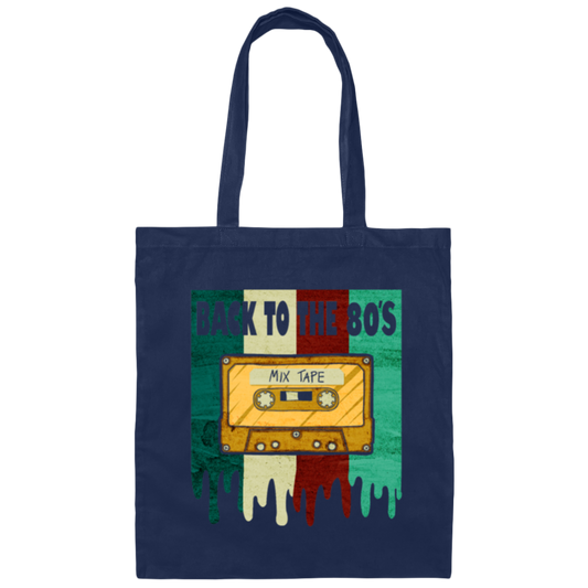 Retro Cassette, Cassette Lover Gift, Back To The 80s, Best 80s Gift, 80s Vintage Gift Canvas Tote Bag