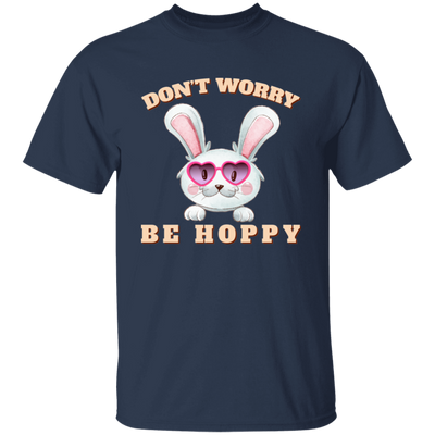 Don't Worry, Be Hoppy, Rabbit Wear Heart Glasses Unisex T-Shirt