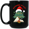 Reading Is Lit, Christmas Tree, Christmas Book, Merry Christmas, Trendy Christmas Black Mug