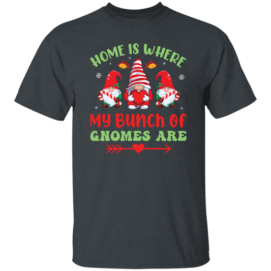 Home Is Where My Bunch Of Gnome Are, Merry Christmas Unisex T-Shirt