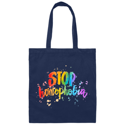 Love Homophobia, Be Kind, Love LGBT, Pride Month Canvas Tote Bag