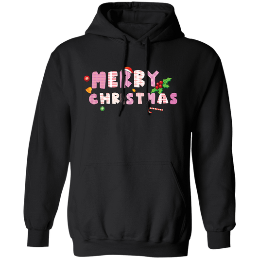 Merry Christmas, Pinky Christmas, Pink Lover, Christmas Lover, Merry Christmas, Trendy Christmas Pullover Hoodie