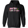 Merry Christmas, Pinky Christmas, Pink Lover, Christmas Lover, Merry Christmas, Trendy Christmas Pullover Hoodie