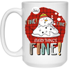 It's Fine, Everythings Fine, Melting Snowman, Plaid Xmas, Merry Christmas, Trendy Christmas White Mug